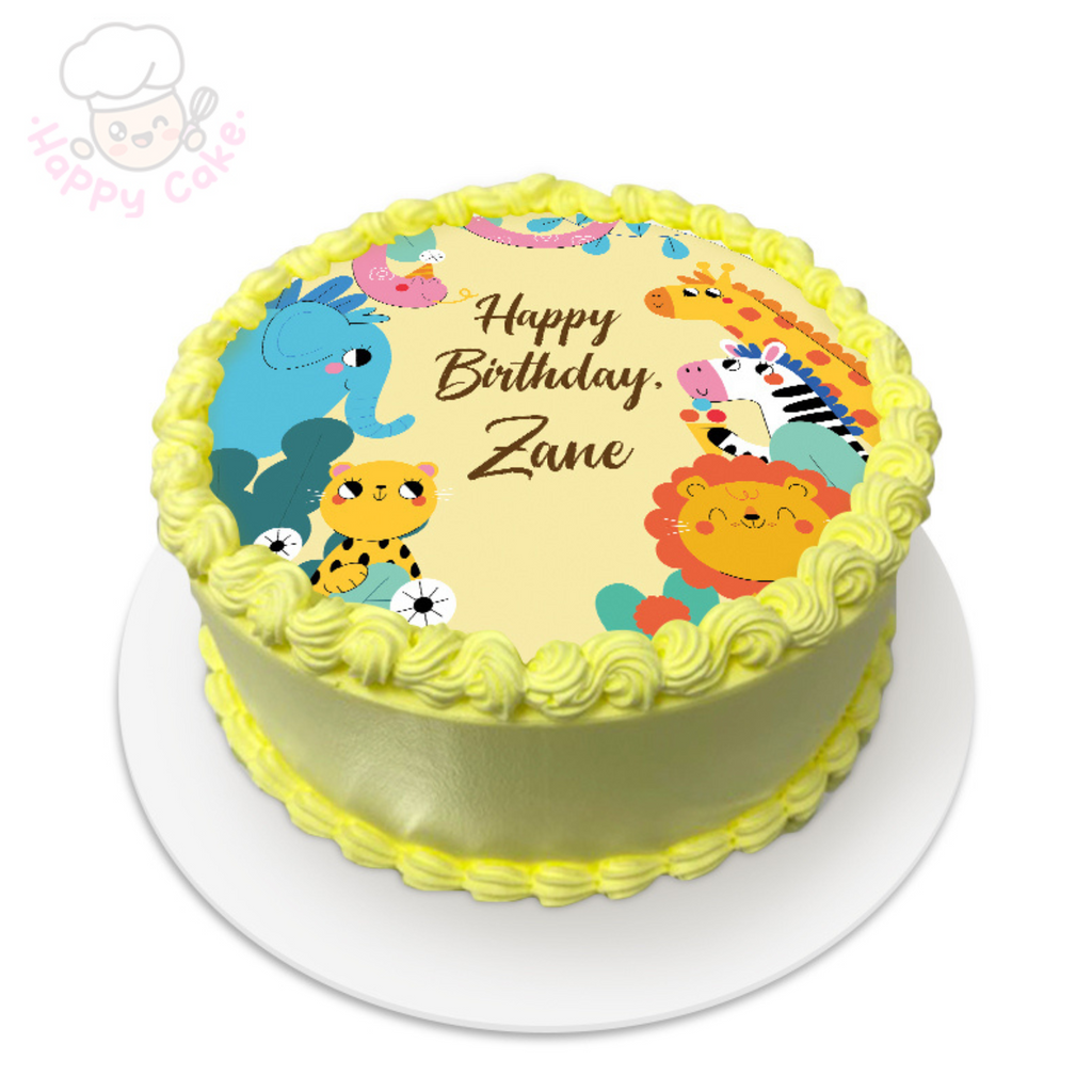 children birthday cake yellow