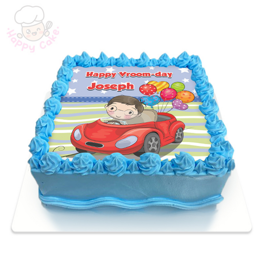 boy birthday car cake 