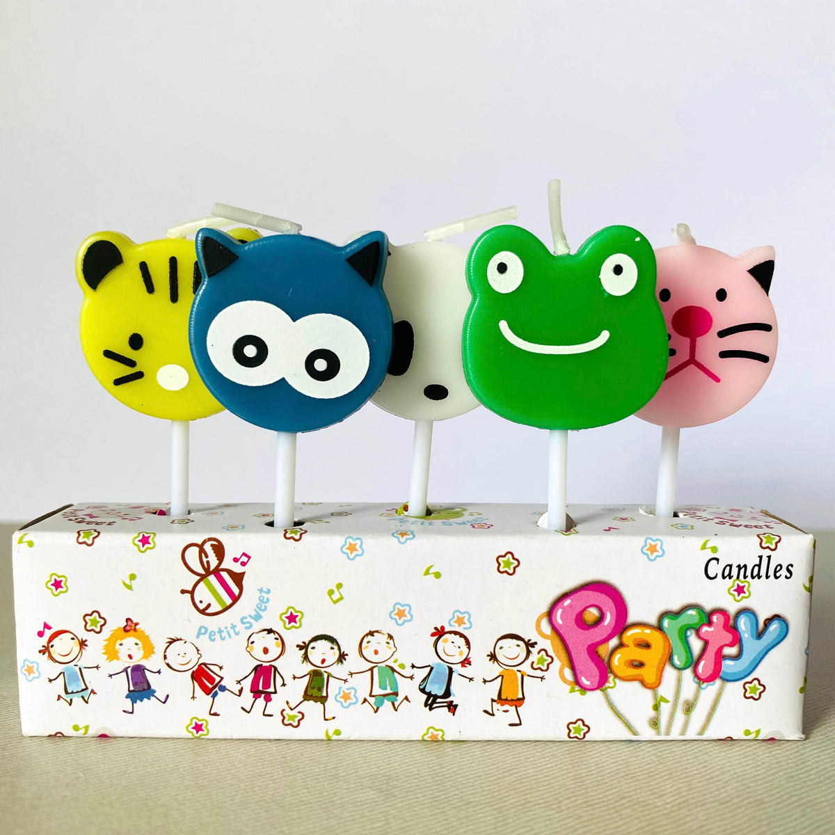 Animal Candles Happy Cake