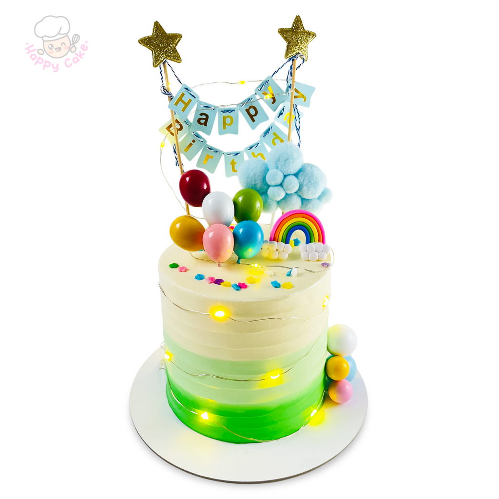 ombre birthday cake rainbow