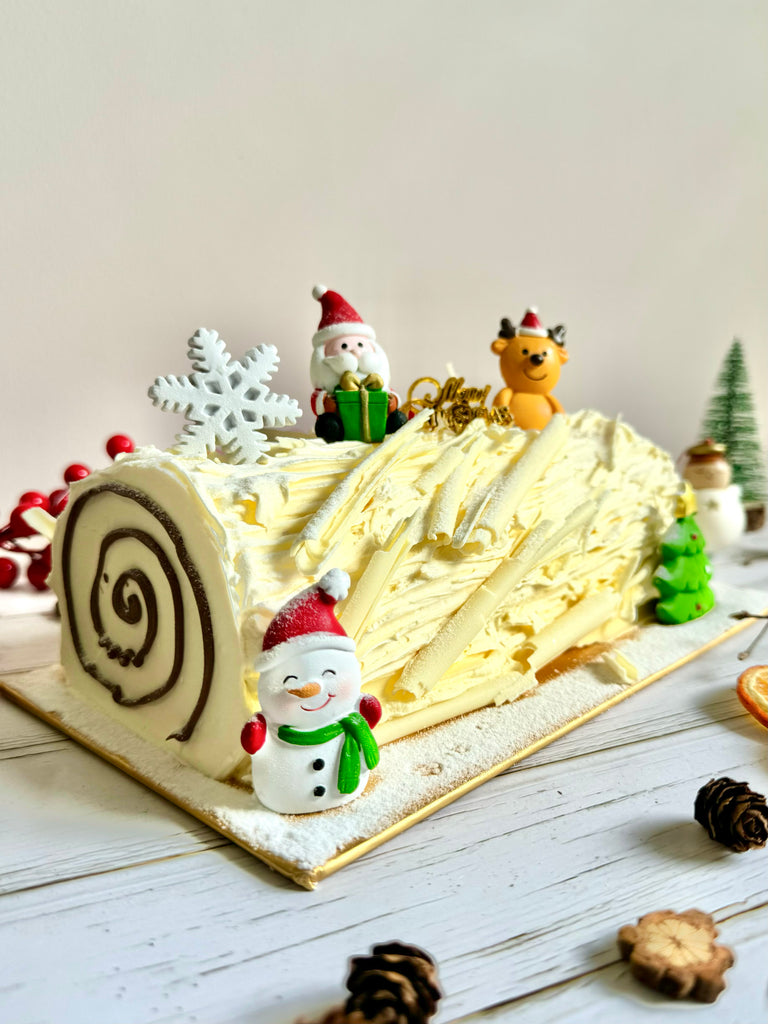 Red Velvet Christmas Log Cake