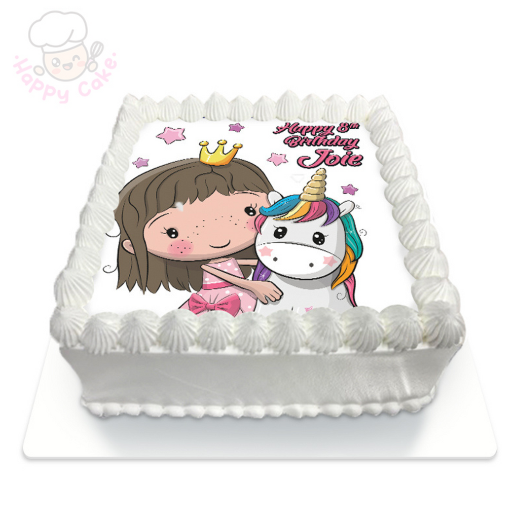 baby girl birthday cake white