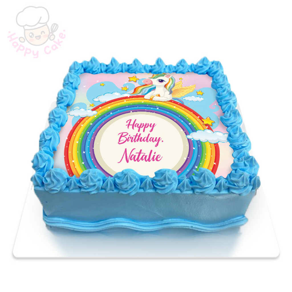 girl princess birthday cake blue