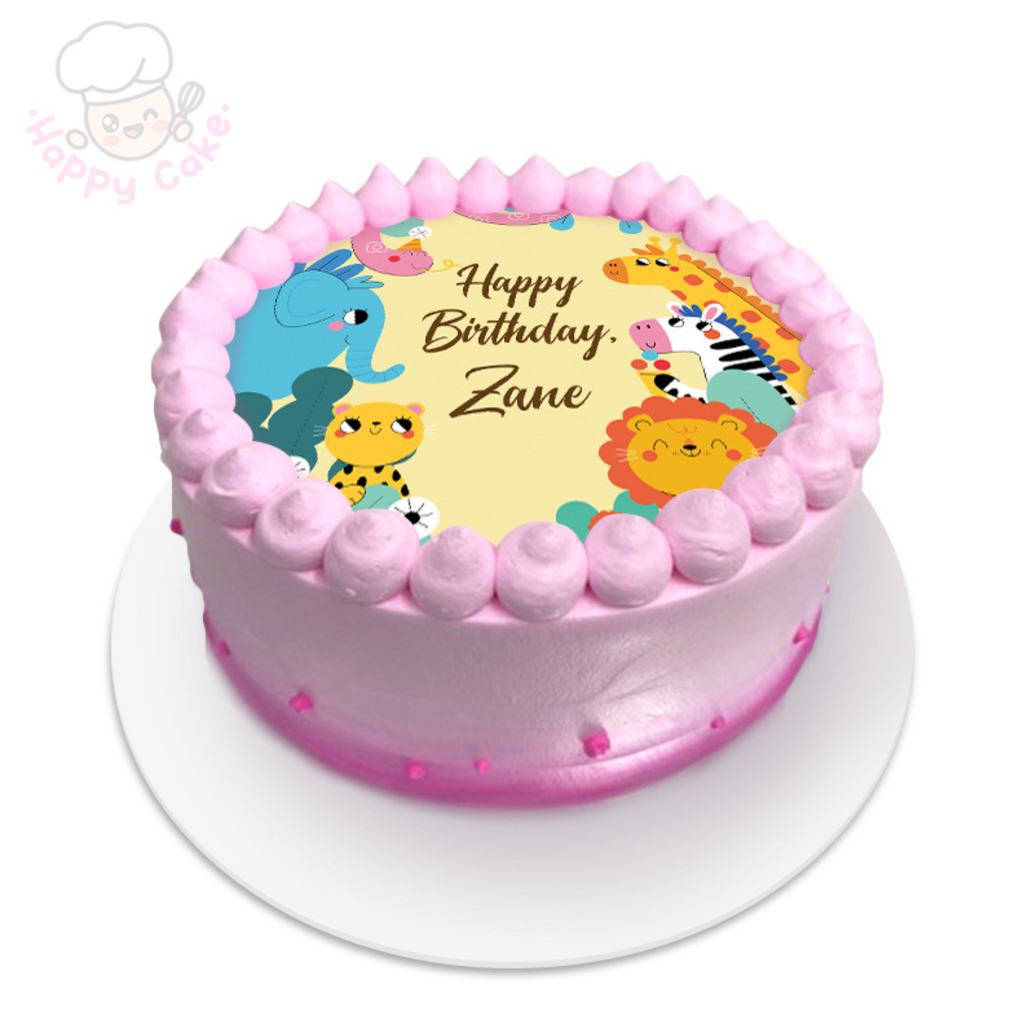 children birthday cake pink