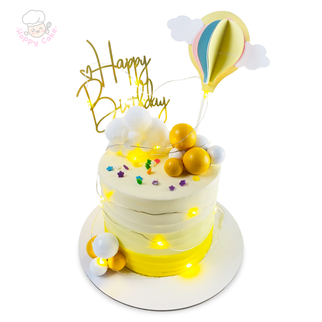 Cheerful birthday cake